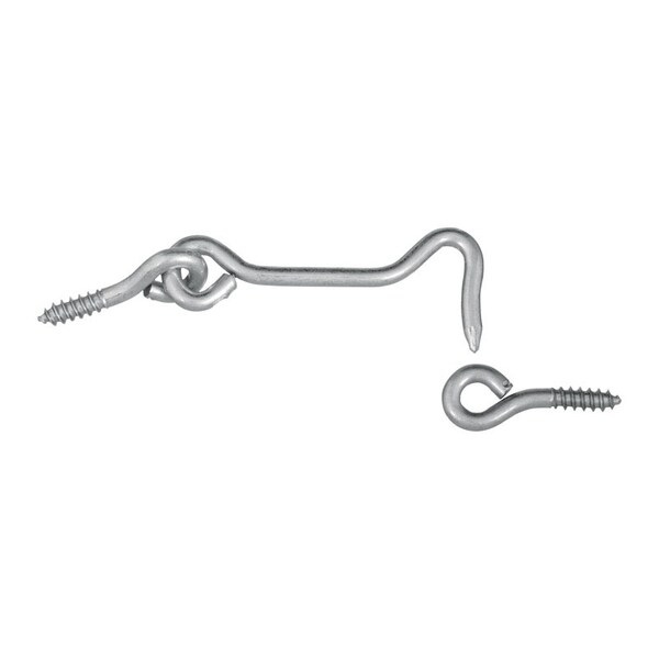National Hardware National Hardware Zinc-Plated Silver Steel 2-1/2 in. L Hook and Eye 2 pk N117-952 - main